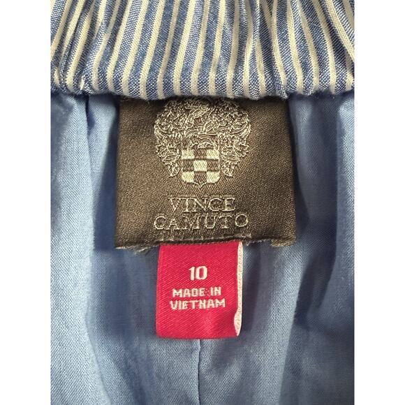 Vince Camuto Women's Shift Dress Sz 10 Embroidered Off-The-Shoulder Lined - Picture 10 of 11